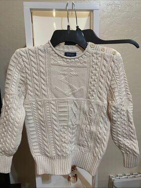Polo Ralph Lauren Cream Cable Knit Sweater